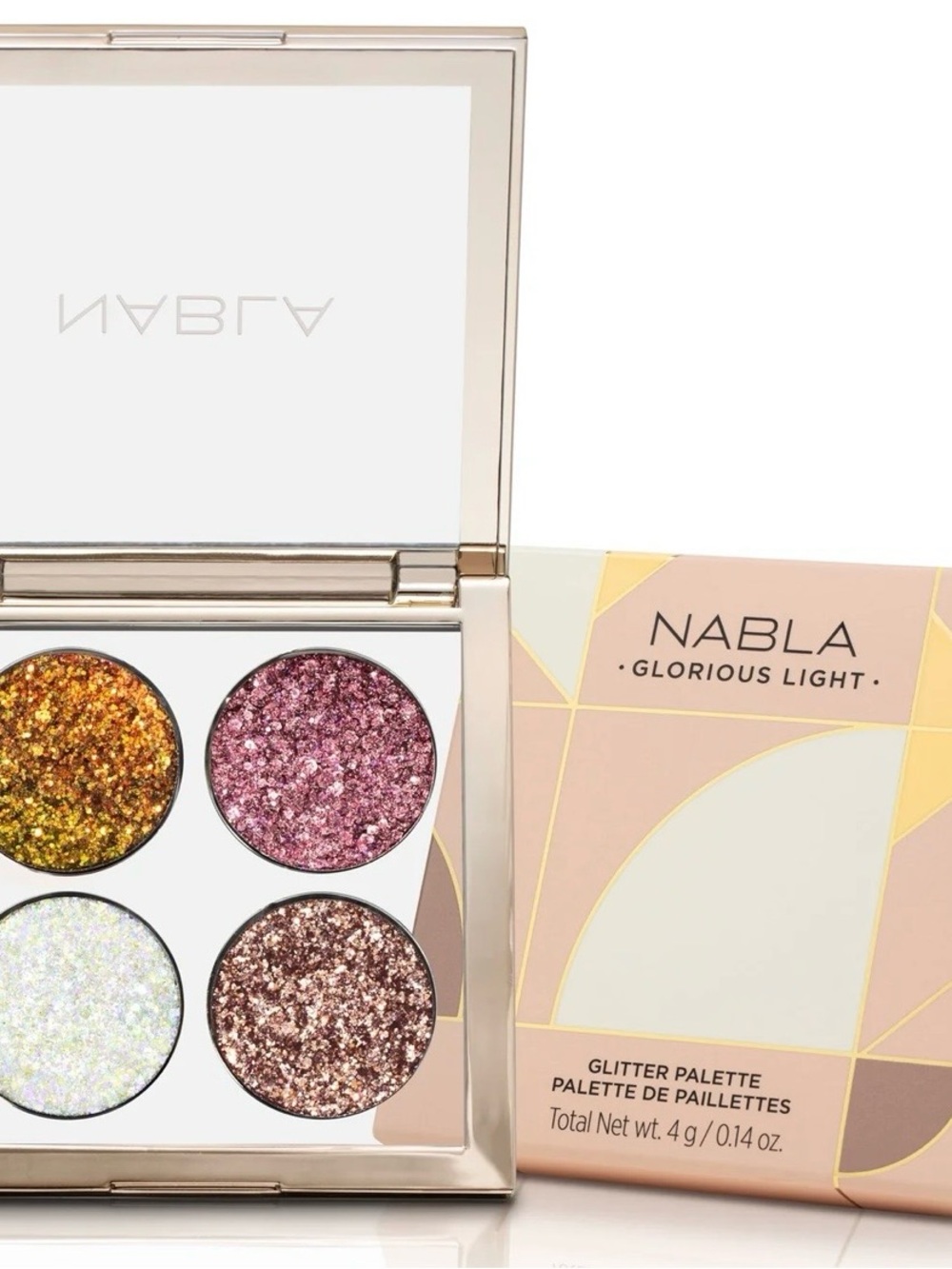 NABLA Cosmetics ~ ‘GLORIOUS LIGHTS’ ~ Glitter Palette ~ Full Size 0.14 oz. / 4 g